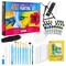 46-Piece Complete Artist Painting Set with Easel - 12 Acrylic &#x26; 12 Watercolor Paint Colors, Brushes, Canvas Panels, Watercolor Pad, Painting Palette